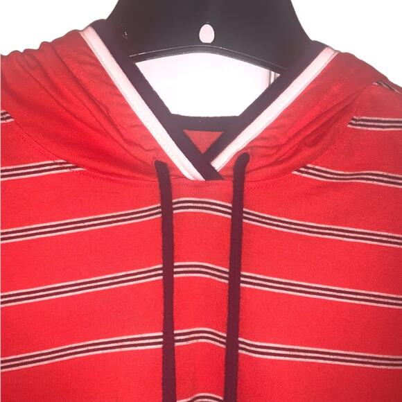 St. John’s Bay Striped Lightweight Hooded Sweatshirt – Petite Small - Picture 3 of 6